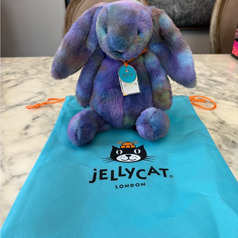 Jellycat Zodihop Luxe Bunny in Purple and Blue Tones